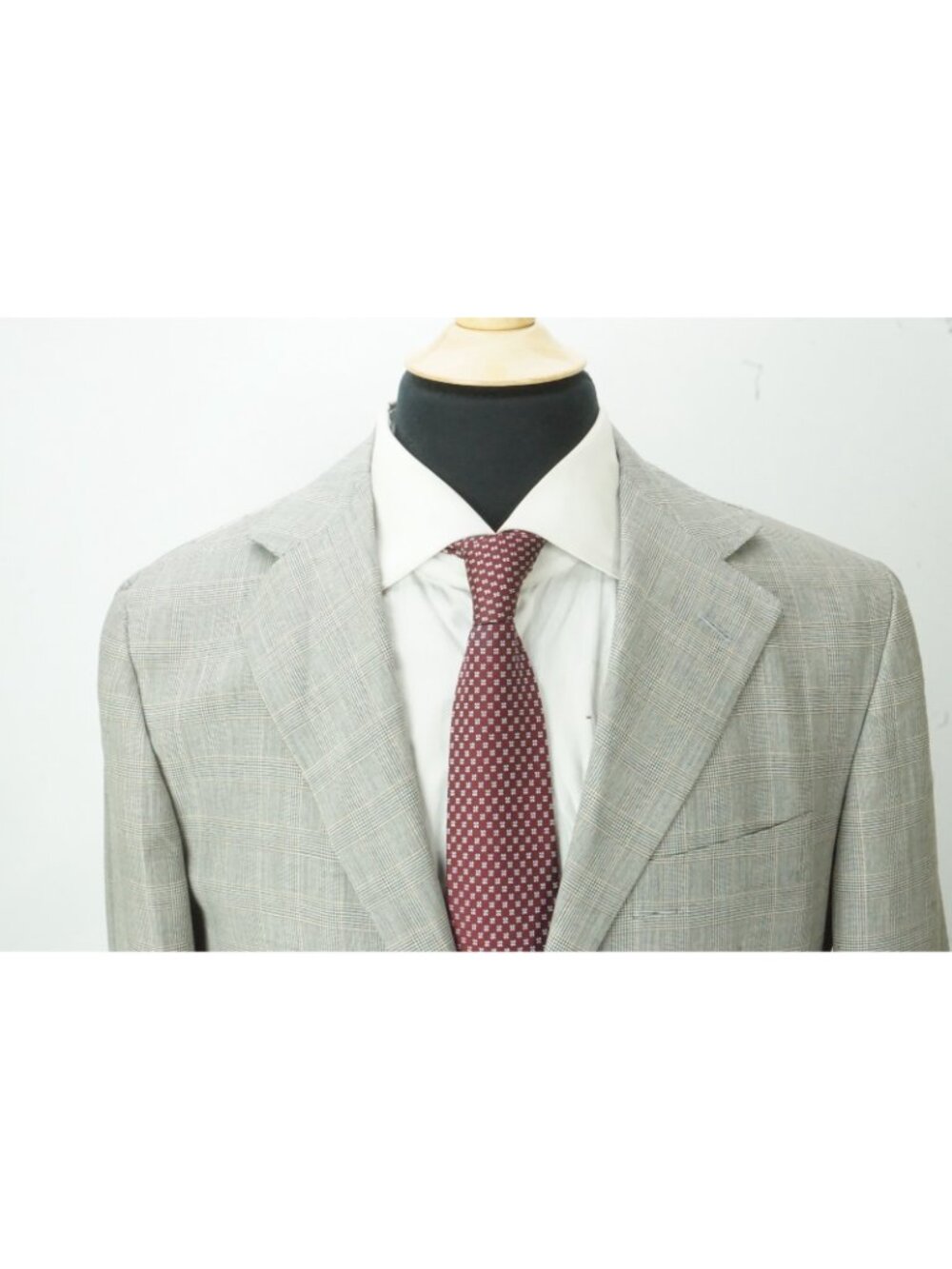 Sartoria Partenopea Gray Plaid Wool 2 Pc Suit Jacket Pants Sz 50 EU BRAND NEW